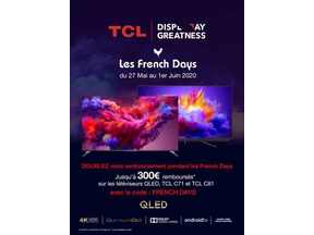 Illustration de l'article TCL French Days : promotions sur les nouveaux modèles TV QLED