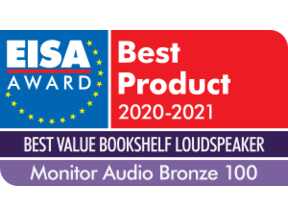 Illustration de l'article EISA 2020-2021, meilleure enceinte bibliothèque dans sa catégorie de prix : Monitor Audio Bronze 100