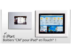 Illustration de l'article iPort CM-IW2000 et CM-IW100T : boîtiers d'encastrement pour iPad et iPod Touch