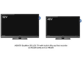 Illustration de l'article Sharp LC-52LB3 et LC-46LB3 : téléviseurs Quattron LED 3D avec graveur Blu-ray 3D pour le Japon
