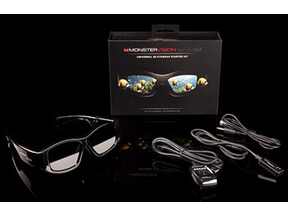 Illustration de l'article MonsterVision MAX 3D : kit universel avec lunettes 3D et émetteur radiofréquence (RF)