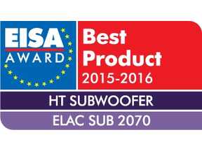 Illustration de l'article EISA 2015-2016 Home Cinéma Audio : Subwoofer ELAC SUB 2070